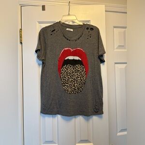 Lauren Moshi Lip Short Sleeved T Shirt